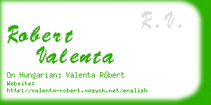 robert valenta business card